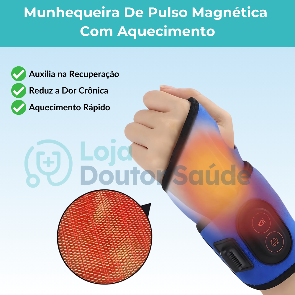 Munhequeira De Pulso Magnética Com Aquecimento